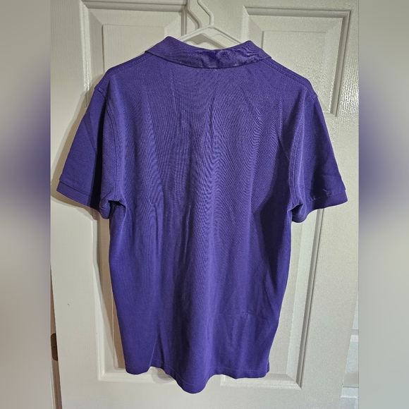 Brooks Brothers Men Medium Purple Polo Shirt Cotton Slim Fit Preppy Classic Golf - Picture 4 of 6